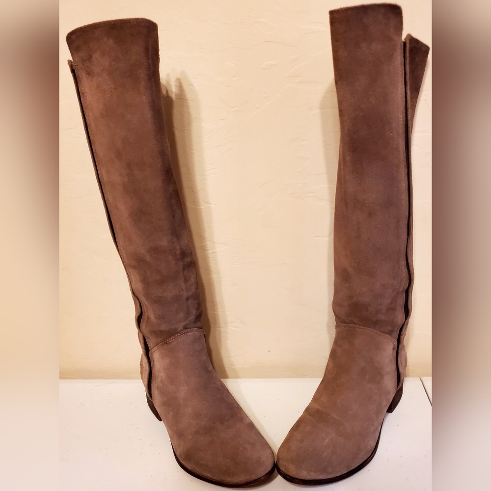 Steve Madden Taupe Suede Over-the-Knee Boots